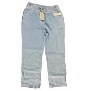 Linen Luv Germany Women's Light Blue Linen Pants XXL NWT